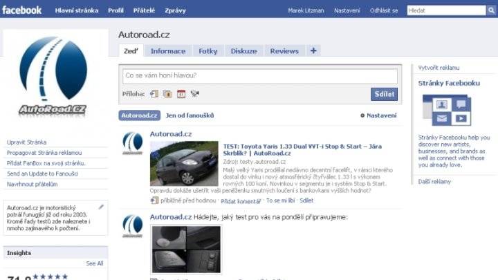 Autoroad.cz je i na facebooku, staňte se fanouškem