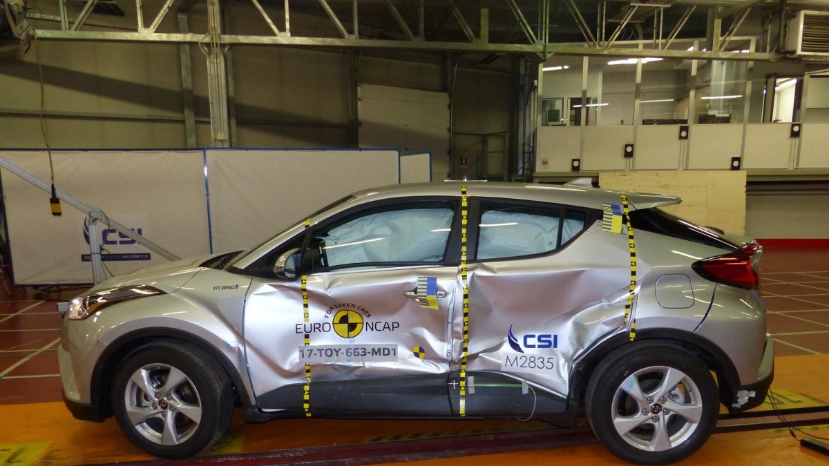 Toyota C-HR v nárazových testech Euro NCAP.