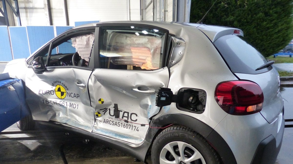 Citroën C3 v nárazových testech Euro NCAP.