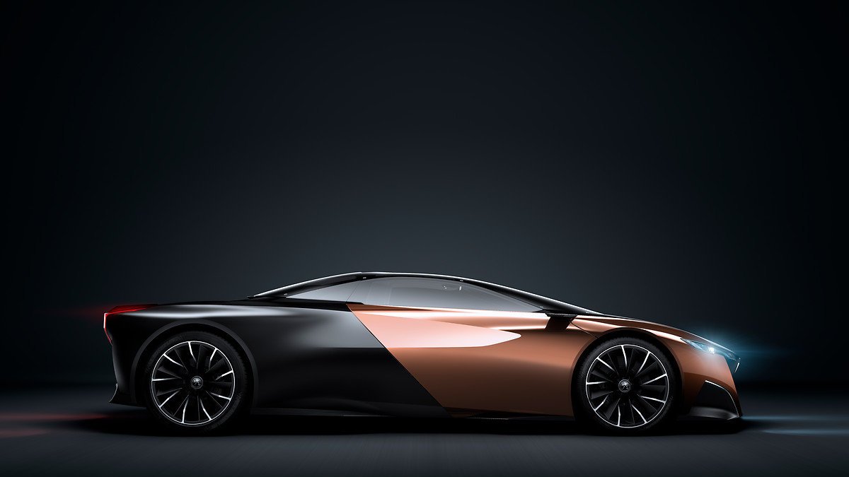 U konceptu Peugeot Onyx byly poprvé použity surové materiály, jako je měď