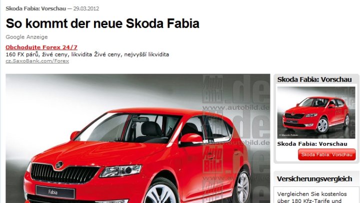 Jak si novou Škodu Fabii představuje Autobild?